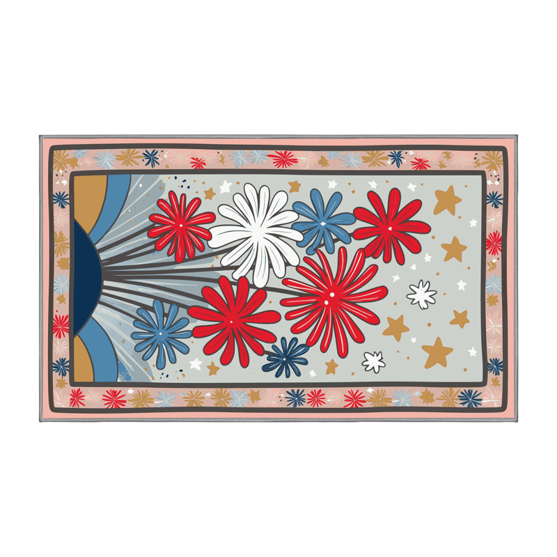Tapis vacances des fêtes The Holiday Aisle®, Rectangle 5 pi x 7 pi