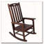 Chaise berçante surdimensionnée en bois avec siège large et grand dossier-948374440
