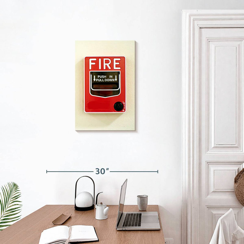 Alcaraz Fire Alarm, 24" H x 16" W