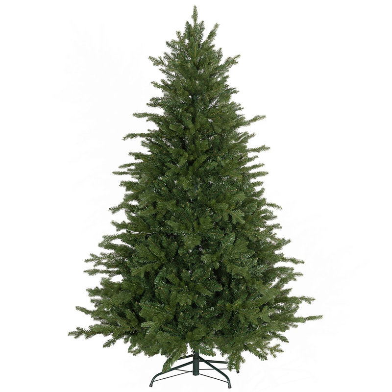 6FT Artificial Hinged Christmas Tree With 1821 Tips & Foldable Metal Stand