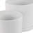 Saucer Planters Ceramic Subtle Textured Finish for Home and Garden Set of 2 - 10", 9" White