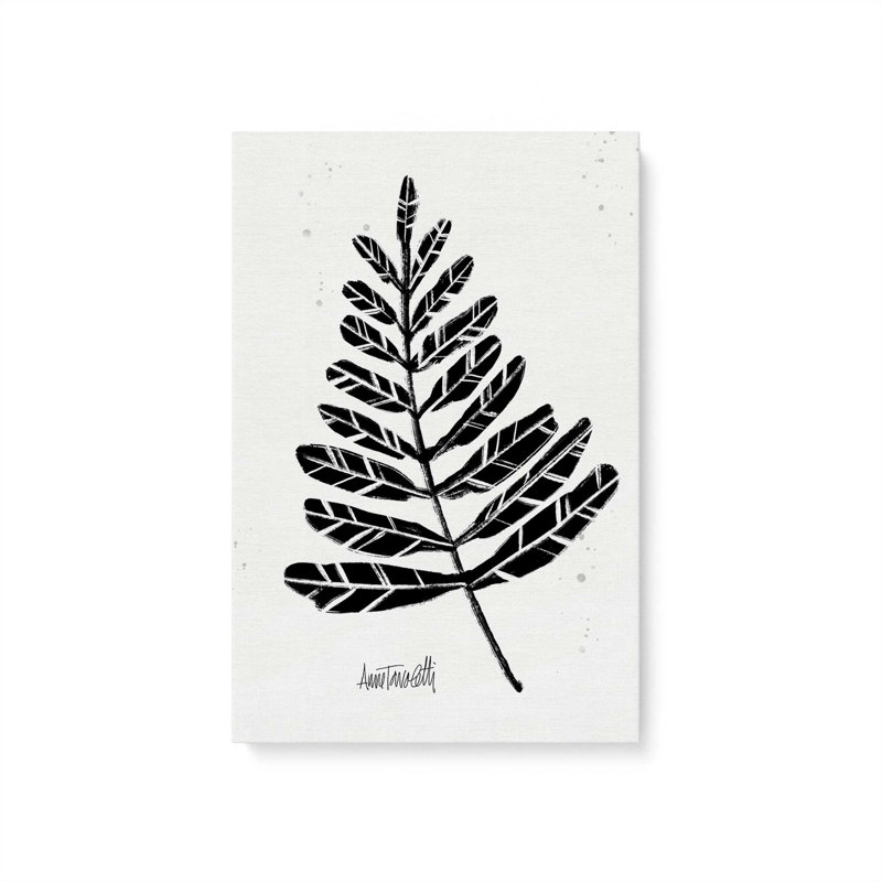 Toile tendue Botanicals II noir et blanc, H 30 po x l 20 po