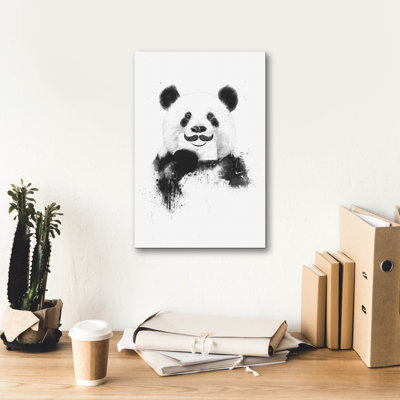 ' Funny Panda' by Balazs Solti, Canvas Wall Art