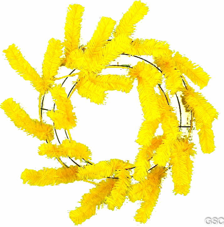 Couronne en métal 24 po, H 24 po x l 24 po x P 2,5 po, Jaune