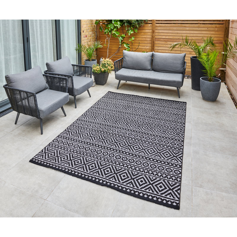 Galilaia Rectangle Geometric Indoor / Outdoor Area Rug, Rectangle 190 x 290cm