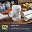 3 po x 3 po x 2 po avec conduit d'évacuation des eaux usées en PVC et drain en PVC, drain en PVC blanc, raccord d'évacuation et d'évacuation, (paquet de 10)