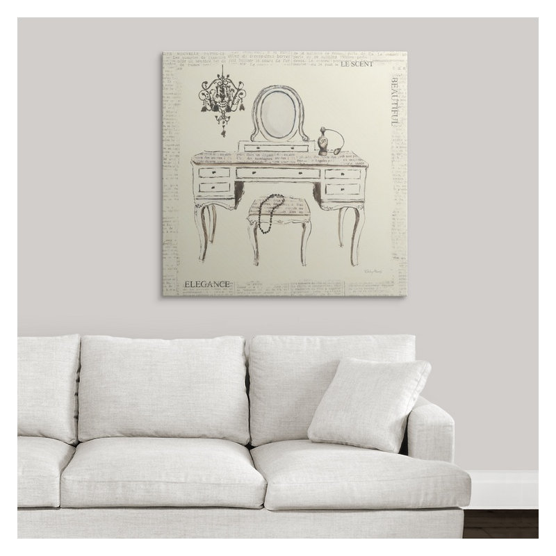 « iii-table », impression Emily's Boudoir, H 35 po x l 35 po x P 1,5 po, Toile