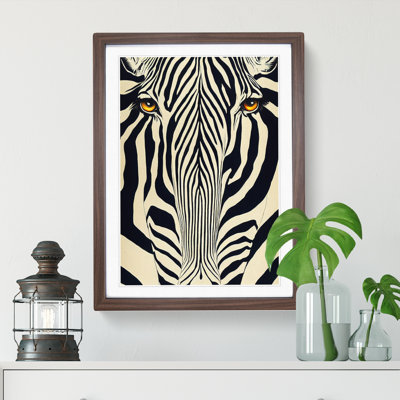 Zebra No.3 Abstract - Single Picture Frame Print