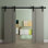 Modern Double Barn Door 48 x 84 inches ESSENTIAL 0777 Dove Grey 13FT Rail Track Set Solid Panel Interior Doors