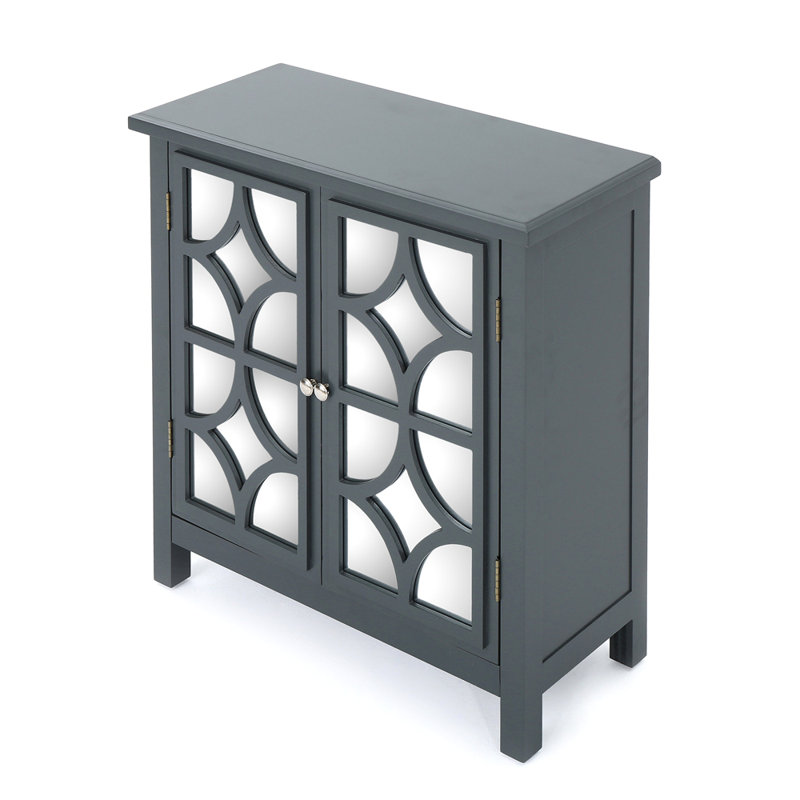 Armoire de rangement de style Mid-Century moderne avec porte miroir et tablette