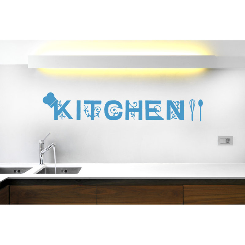 Food & Beverage Wall Decal, Blue, Medium