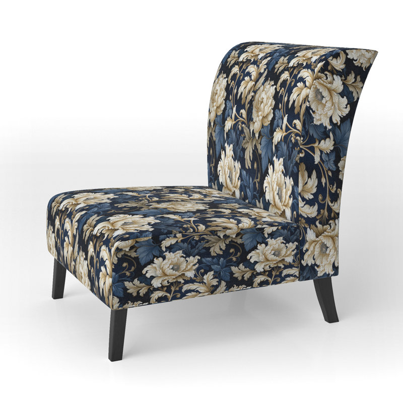 Fauteuil de chambre Blue Peony Regal Damask Opulence