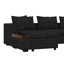 Canapé modulaire en forme de L 93,7 po avec compartiment de rangement en bois, canapé-lit et méridienne rembourrés en chenille et coussins décoratifs-92705915