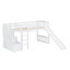 Lit mezzanine avec escalier intégré et tiroirs de rangement-128932951