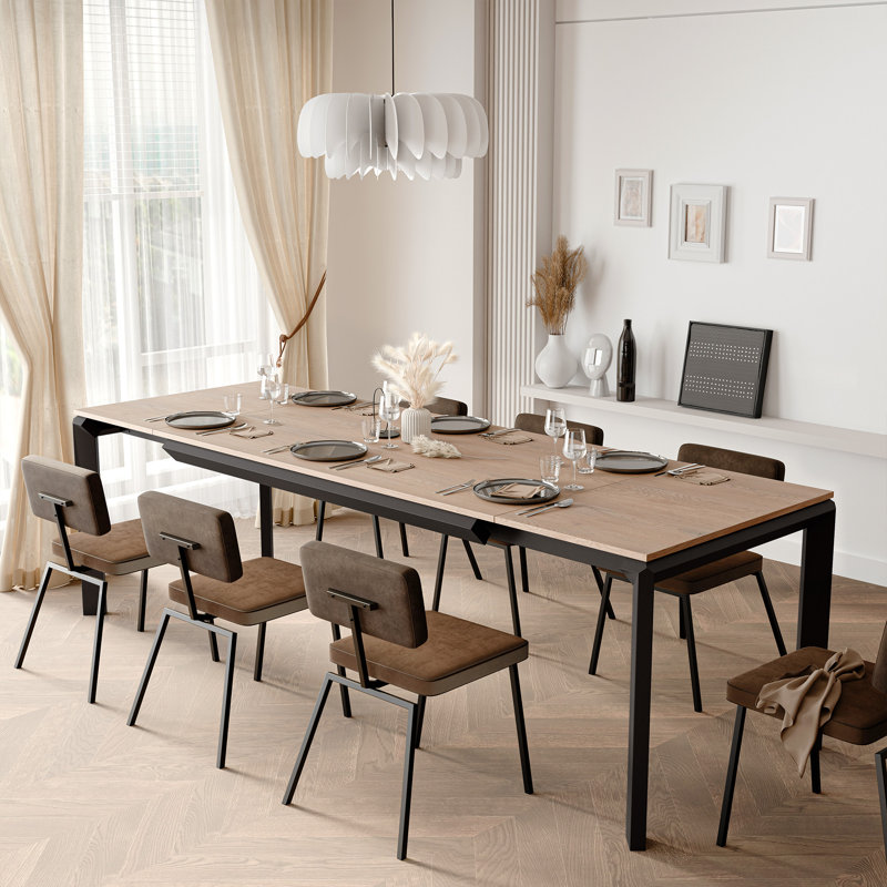 Dining Table, 76cm H x 160cm W x 90cm D, cremona canollo / brown