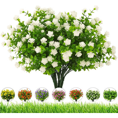 Artificial Flowers Lifelike No Fade UV Resistant Guaranteed Fake Plants for Hanging Planters