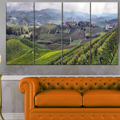" Vineyards In Italy Panoramic " 4 - Pieces