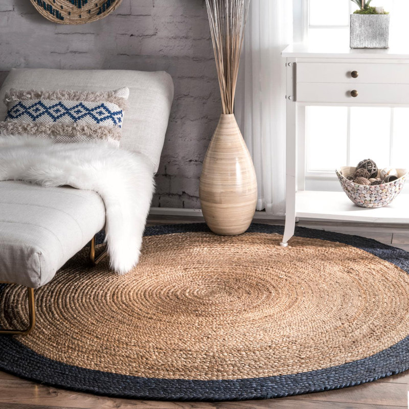 Tapis bleu / brun Lomanto, Rond 6 pi