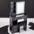 29.2" Small Left Drawer Desktop Vanity Table + Cushioned Stool