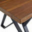 Table de salle à manger industrielle avec base en tréteaux