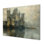 Impression d'art mural gris et beige, château d'hiver médiéval