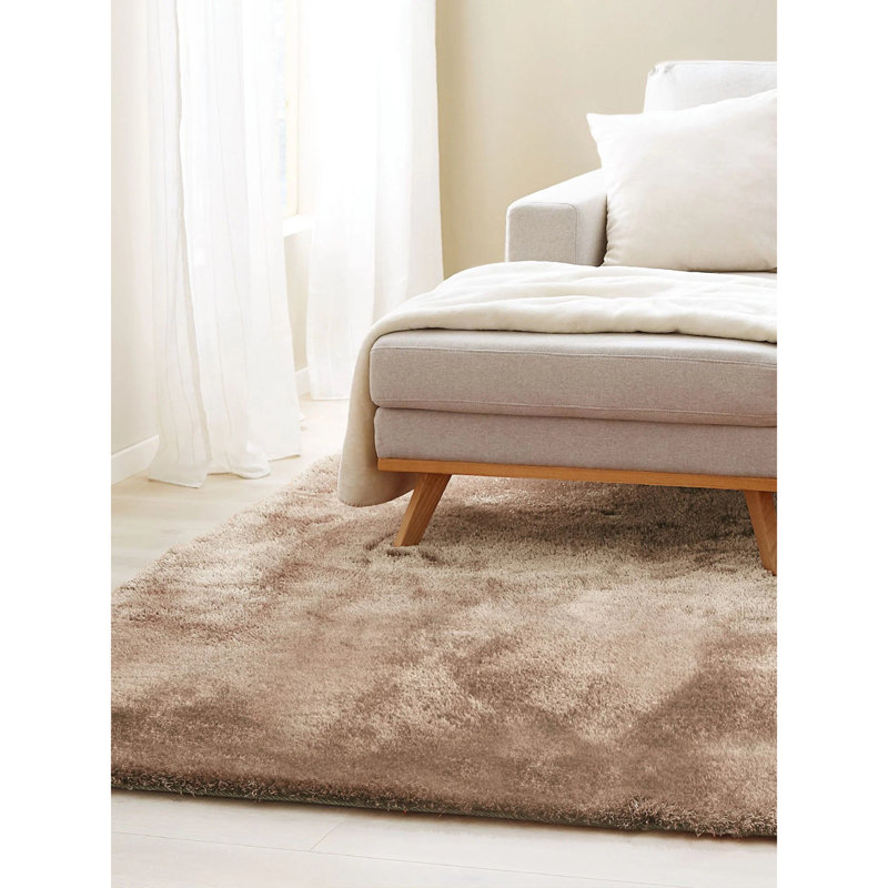 Tapis à poils longs, Gris, Rectangle 5 pi x 7 pi