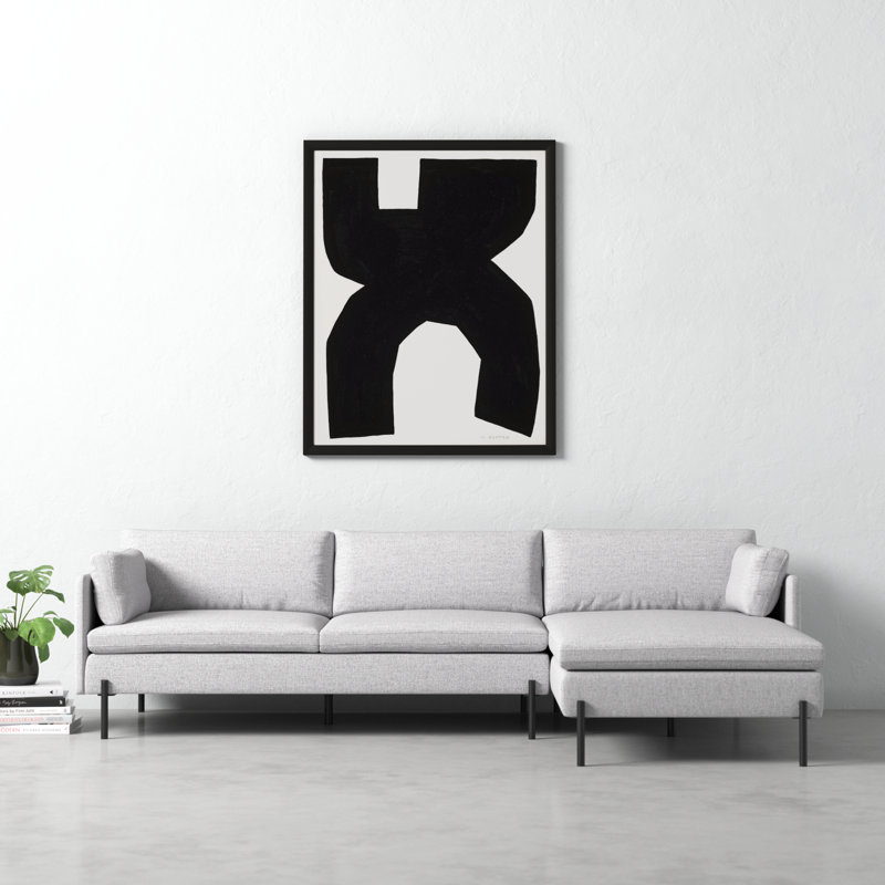 Module On White 1 by Michael Kempen, Black, 50" H x 40" W x 1.25" D
