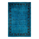 Fine Vibrance One-of-a-Kind 6'1" X 9'3" Hand Knotted Area Rug