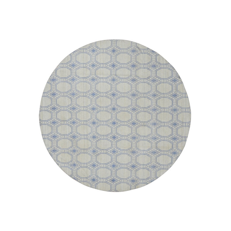 Tapis rond blanc en laine tissé à la main 9 pi 8 po x 9 pi 8 po 22C4C3BDAA5942E6827BCE005F87E727