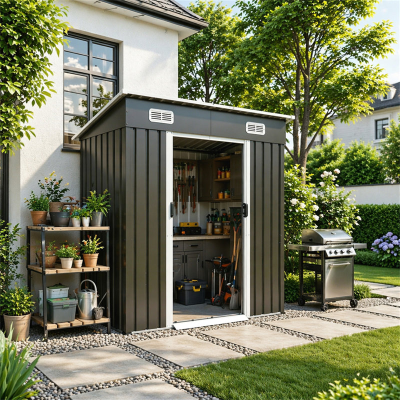6X4ft Metal Shed