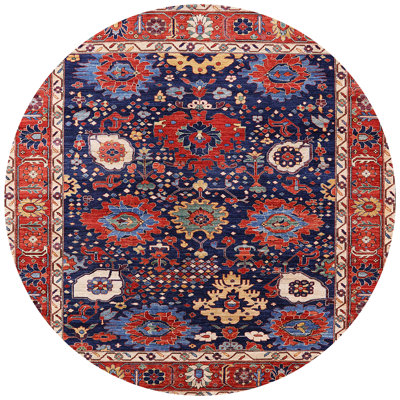 Tapis brun / rouge / bleu