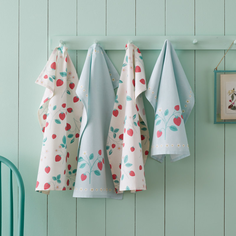 Strawberry Garden Tea Towel Pack of 4