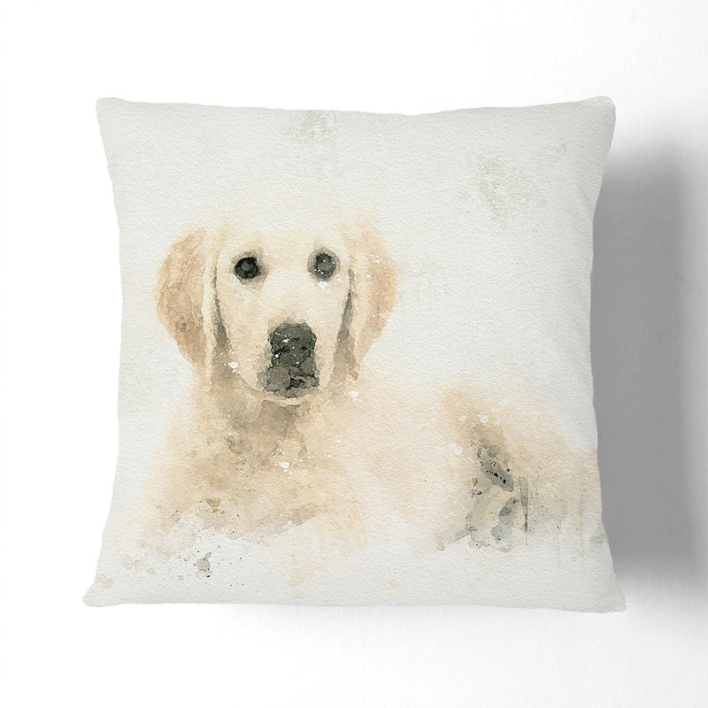 Square Cushion, 40 x 40 cm, Beige/White