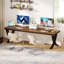 Bureau d'ordinateur très long double 78,74 "avec pieds en métal uniques Dolliver)-701571094