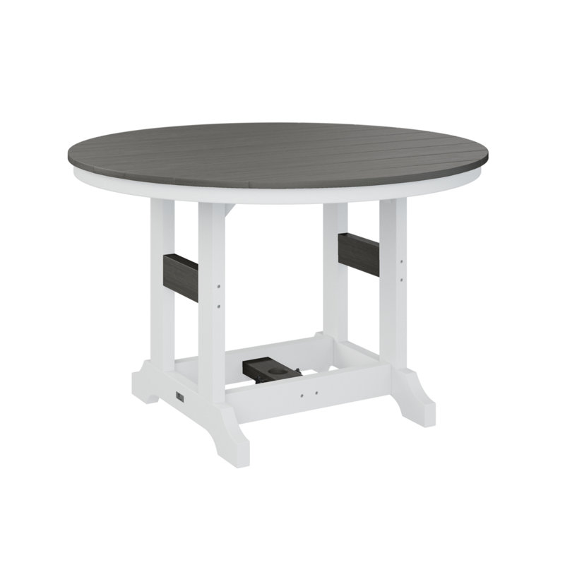 Table de salle à manger berlinoise Berlin, Gris côtier, H 30,87 po x l 48 po x P 48 po