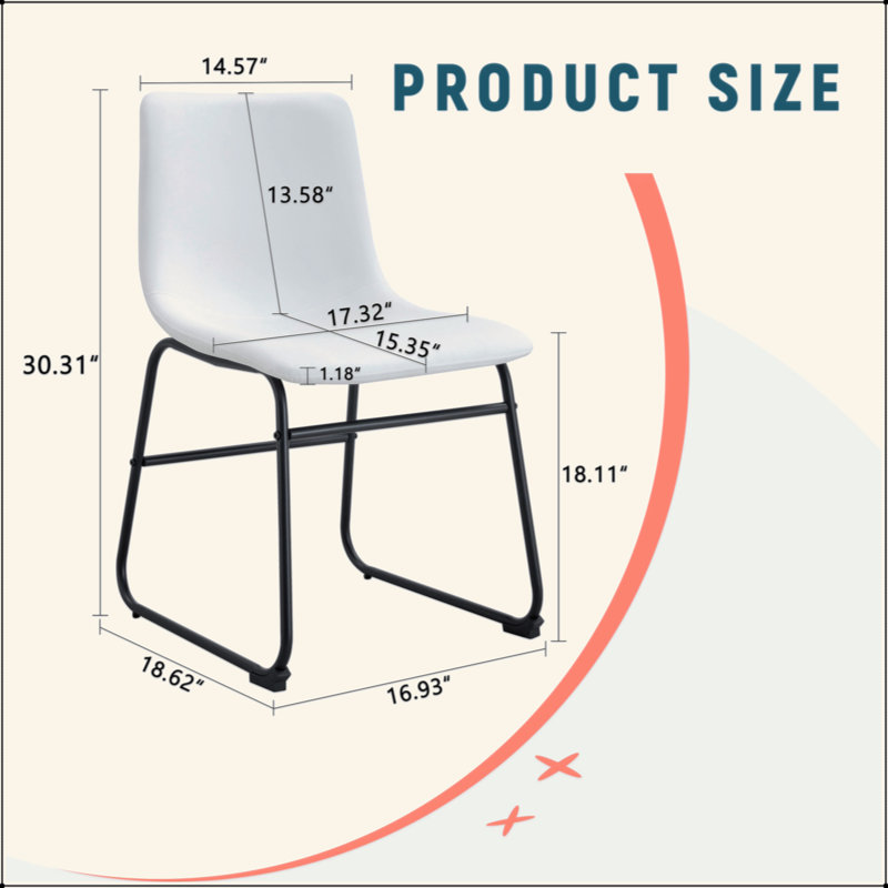 Ensemble de 4 chaises classiques en cuir de polyuréthane, un siège élégant parfait pour les environnements de style minimaliste moderne et industriel