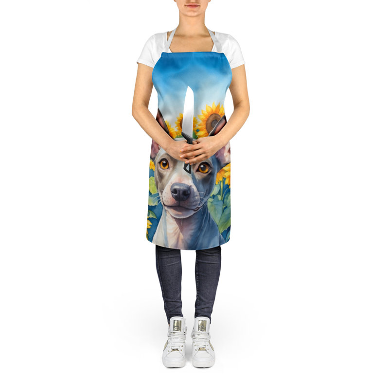 Tablier American Hairless Terrier en tournesols