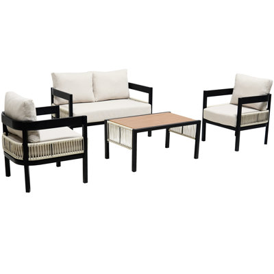Fer à repasser extérieur avec table - en bleu foncé pour utilisation sur la pelouse, cadre beige