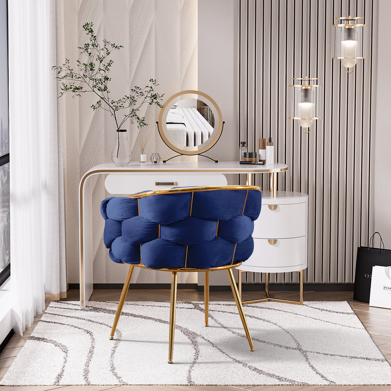 Hummera Upholstered Accent Chair, Yellow Velvet, 1
