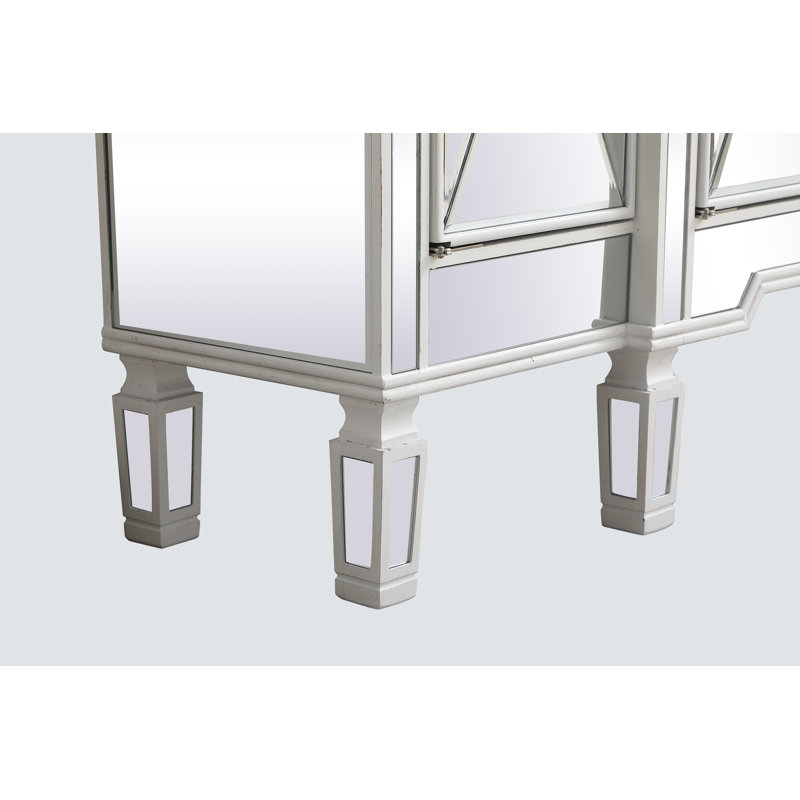 Buffet bas à 3 tiroirs Caila, Silver, H 36 po x l 48 po x P 14 po