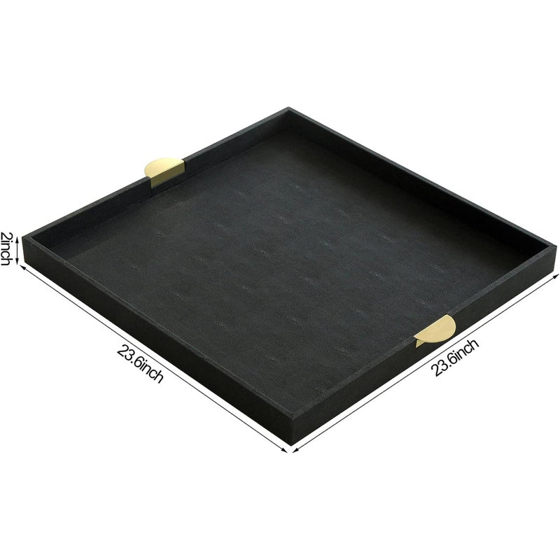 Cuir / plateau en similicuir, Noir