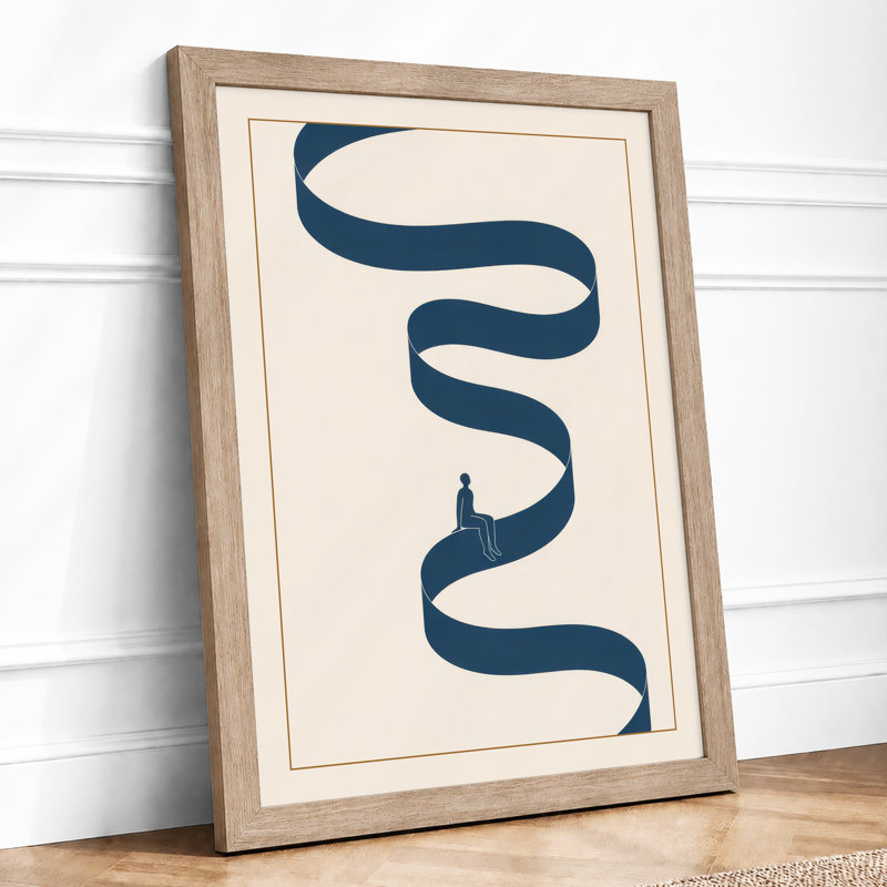 Flowing Ribbon Minimalist - Print, Oak, A4 - 29.7 x 21.0 cm