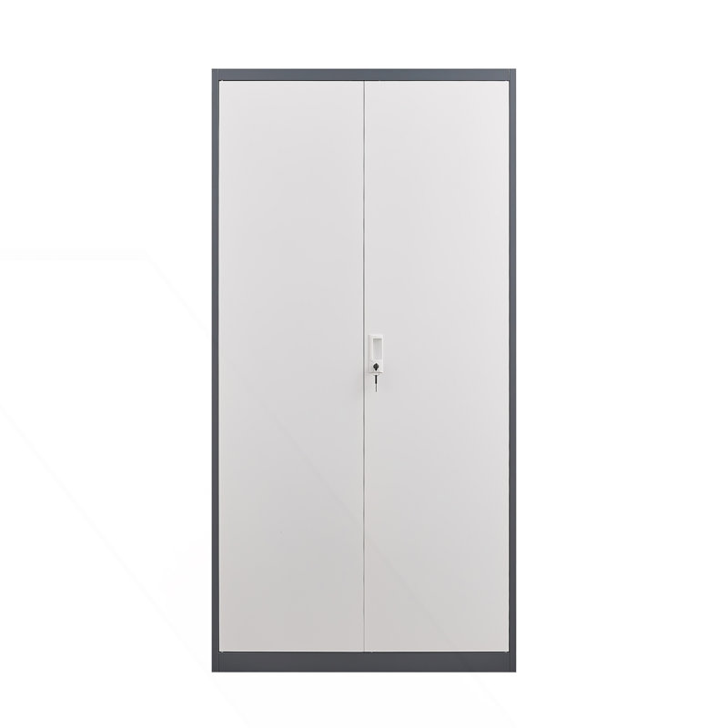 Garde-robe en métal de grande capacité avec tringle et compartiments