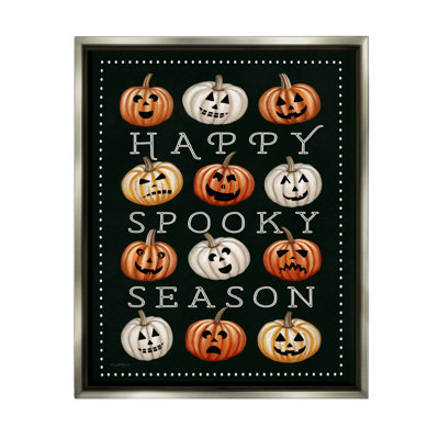 «Happy Spooky Season Pumpkins» par Elizabeth Tyndall - Impression sur toile