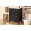 Meuble-lavabo moderne de 24 po avec lavabo en céramique, porte à fermeture en douceur, 3 poignées de tiroir et support de porte pour un rangement peu encombrant-126278417