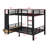 Metal Bunk Bed For Teens With Storage Shelves ,Drawers And Pegboard-1919693255