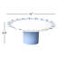 Iris Blue Ceramic Cake Stand
