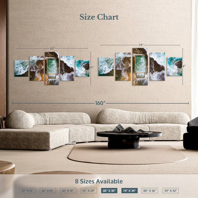 Piscine Mona Vale Ocean, H 34 po x l 74 po