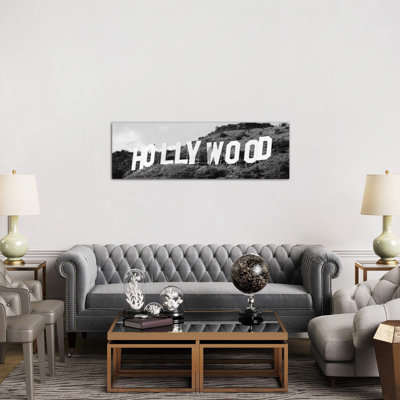 Hollywood Panoramic Skyline 1 Piece Panoramic Wall Art on Canvas