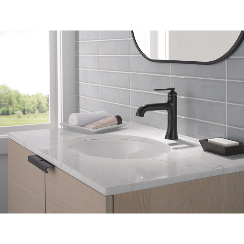 Single Handle Bathroom Faucet, Matte Black